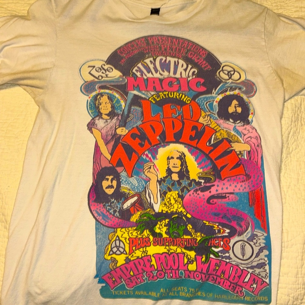 LED ZEPPELIN RETRO VINTAGE ELECTRIC MAGIC POSTER T- MEDIUM